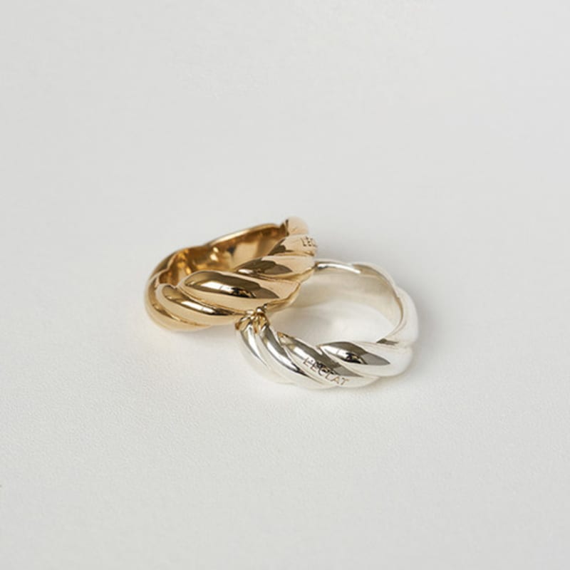 LECLAT TRI TWIST RING SILVER/VERMEIL