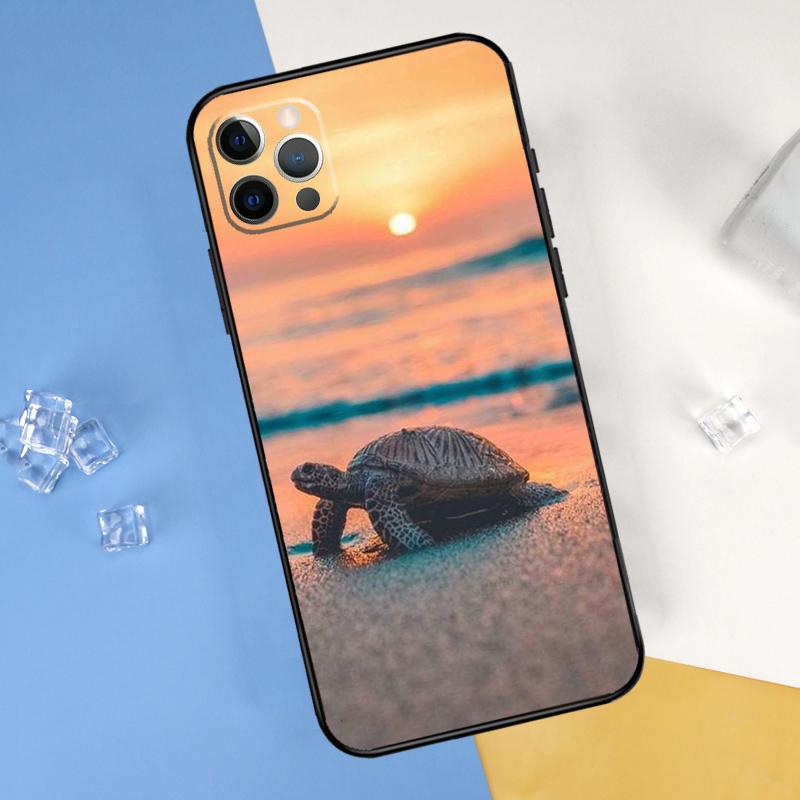 Ocean Sea Turtle Phone Case For iPhone 16 Pro Max 12 13 Mini 11 14 15 Pro Max XR 16 15 Plus 16e Cover Shell