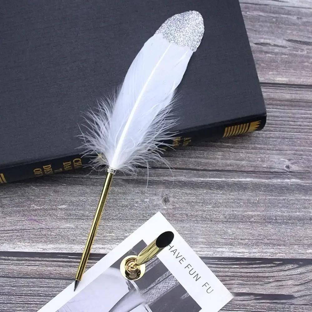 1 Set Multicolor Retro Quill Dip Pen Turkey Feather Pen Quill Oblique + 5 Nibs+ Pen Set Gift Writing Tools Office School Supply