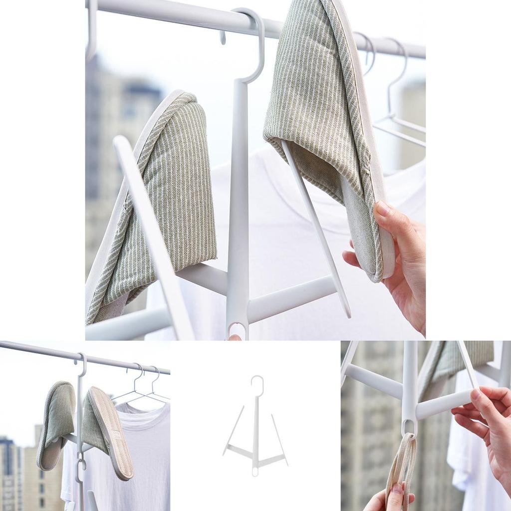 Japans Minimalistisch Schoendroogrek Creatief Balkon Hangend Schoenrek Wit Plastic