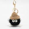 Craftsmanship Workshop New Year Gift Small Coal Ball Bag Pendant Bookbag Cute Ugly Thing Doll Pendant Keychain