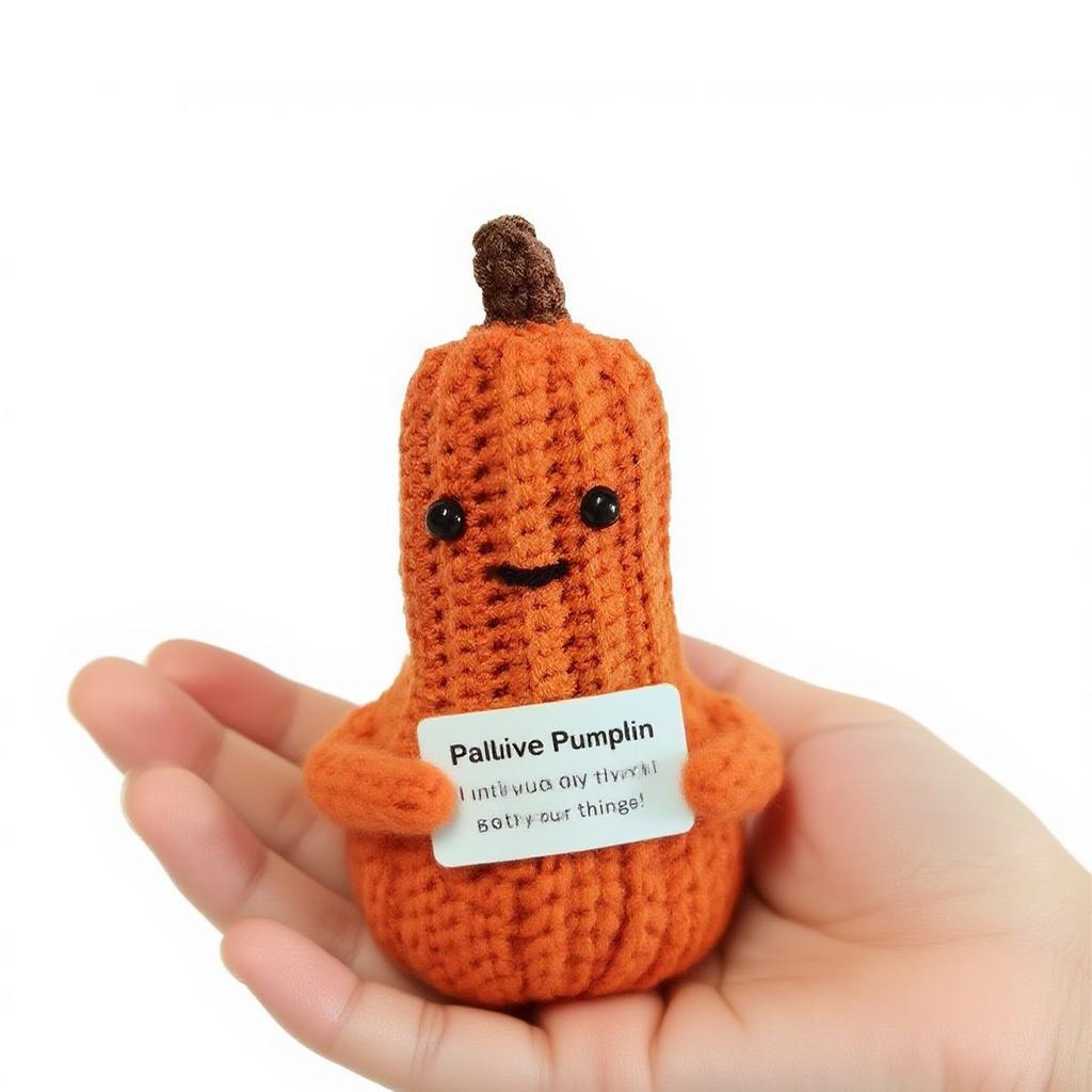 Handmade Wool Knitted Ornaments, Cute Positive Energy Funny Doll Ornaments