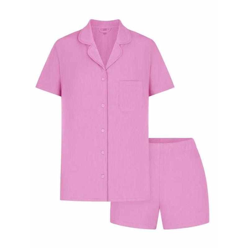 Original Order Accessible Luxury ~ Pink Kardashian Sister Jin Same Pajamas Suit Female Summer Short Sleeve Shorts Thin Homewear