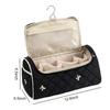 Quilted Travel Case with Hanging Hook Portable Storage Bag Large Capacity Cute Portable Storage Case for Hair Curler Accessories