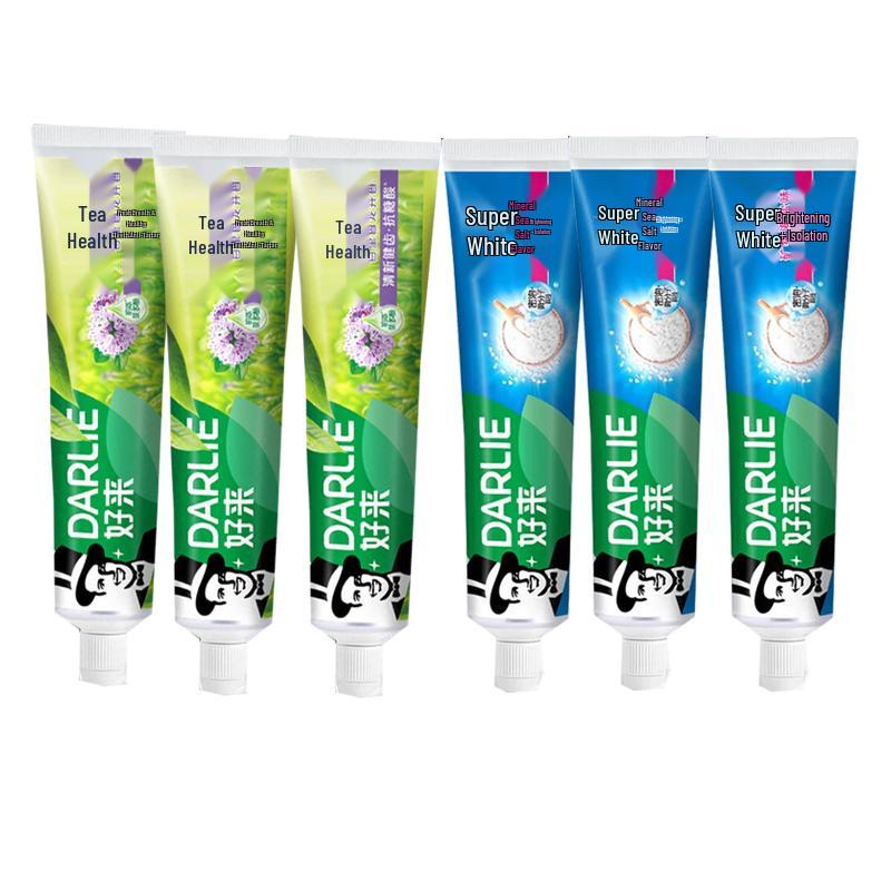 Darlie Toothpaste Bundle: All Shiny White Mineral Salt & Teabright Thyme Longjing