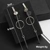 Black Hanging Long Earrings for Women Triangle Square Statement Drop Earrings 2025 boucle oreille femme Fashion Jewelry