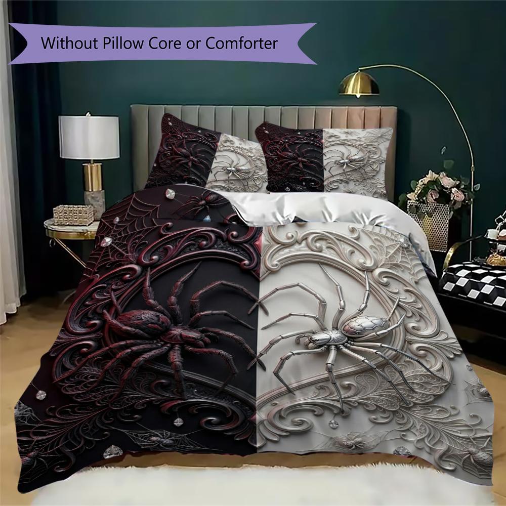 Gorgeous B&W Pattern Bedding uilt Set uilt Cover Pillowcase Home Decoration Birthday Gift (1 * duvet cover + 2 * pillowcase without core)39