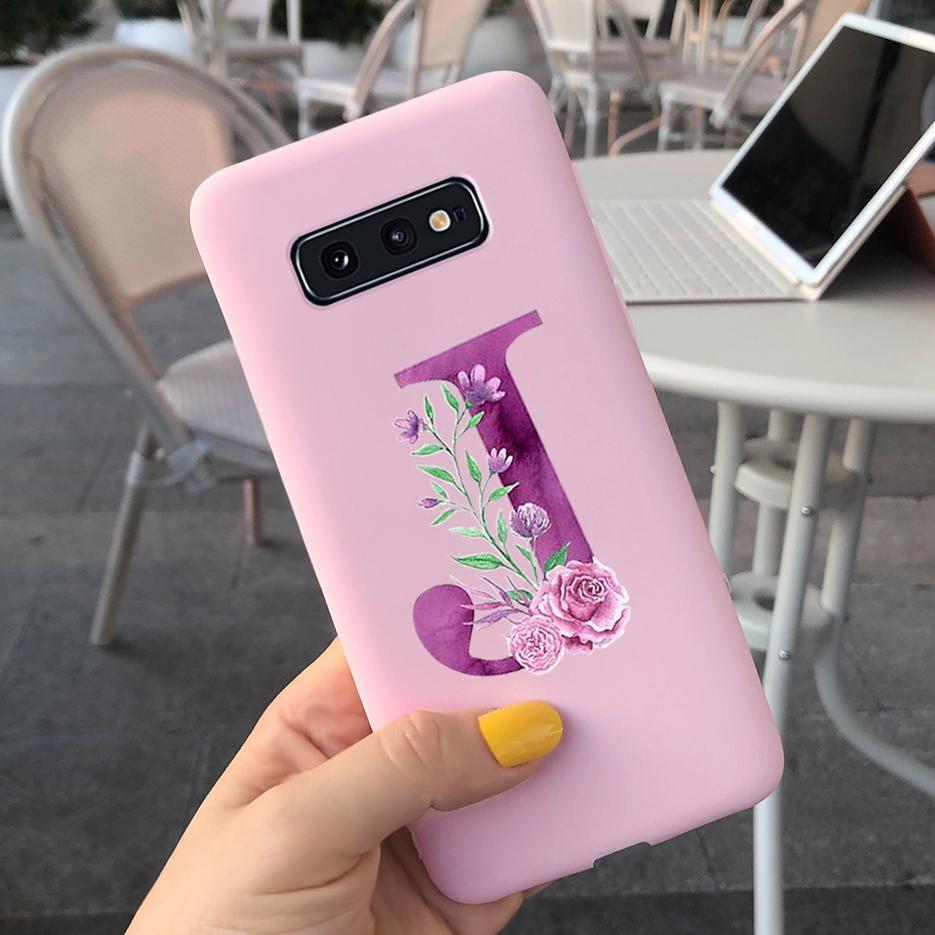 Cute Letters Cover For Samsung Galaxy S10 Plus Case S10 S10e Soft Silicone Phone Back Case For Samsung S10 S10e S10+ Cover Coque