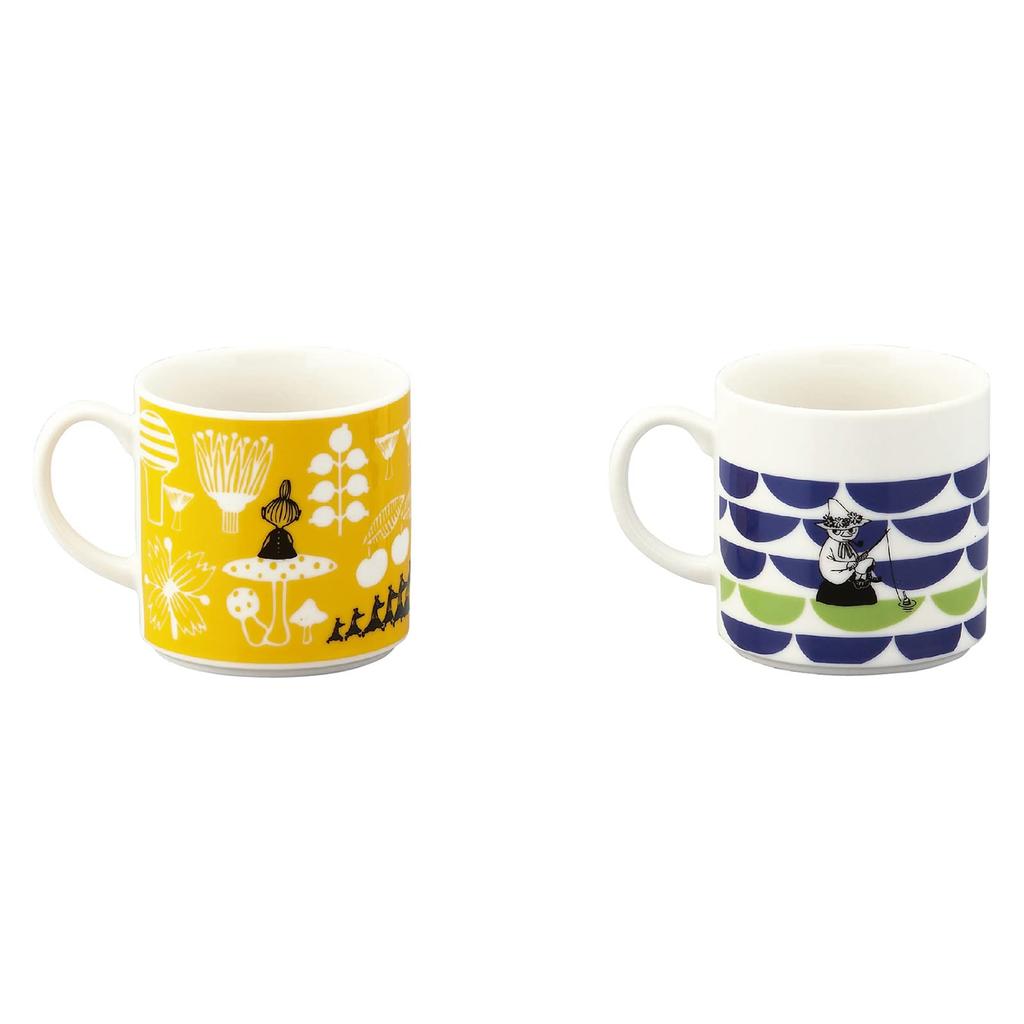 Moomin Kvio Pair of Mugs and (Mushroom Wave)