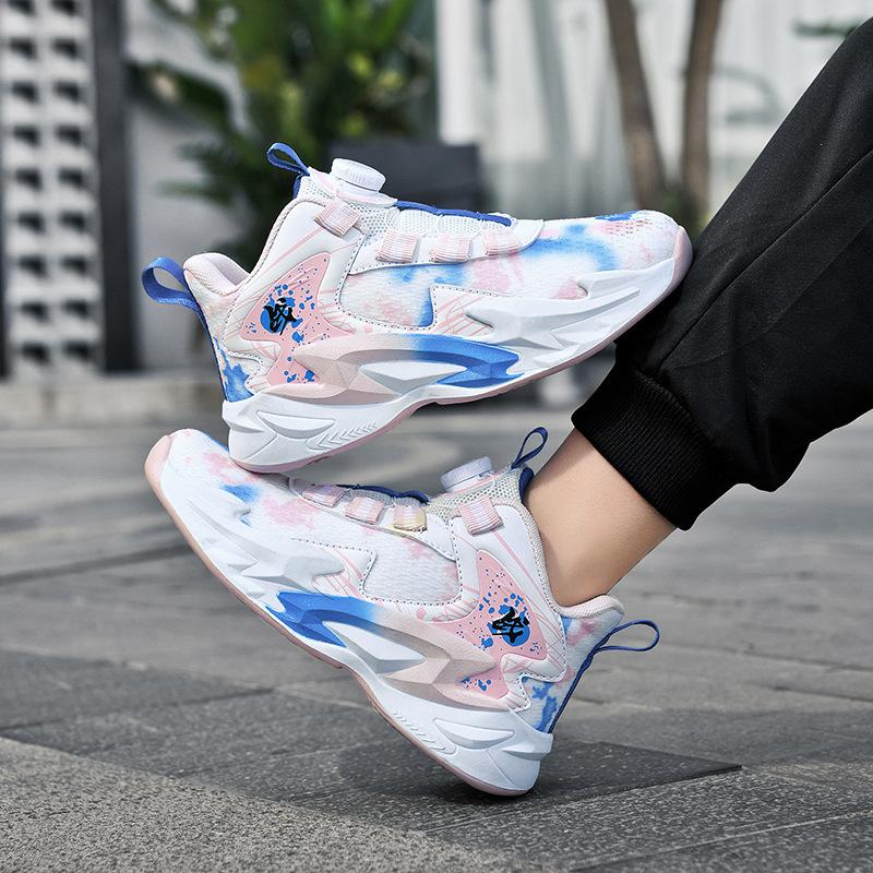 

2025 New Boys 33 Sneakers Children s Rotating Button 31 Middle School Elementary School Boys Mesh 32 Basketball Shoes 39
