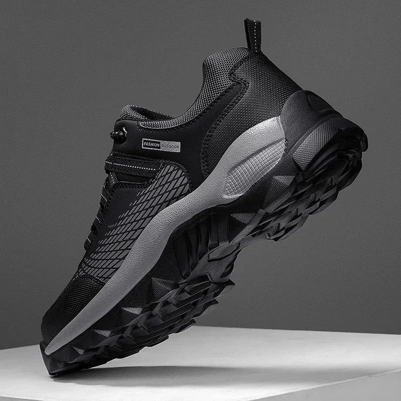Men Hiking Shoes Waterproof Man Combat Boots Non-Slip Casual Men's Shoes  New Outdoor Wear-resistant Training Sneakers