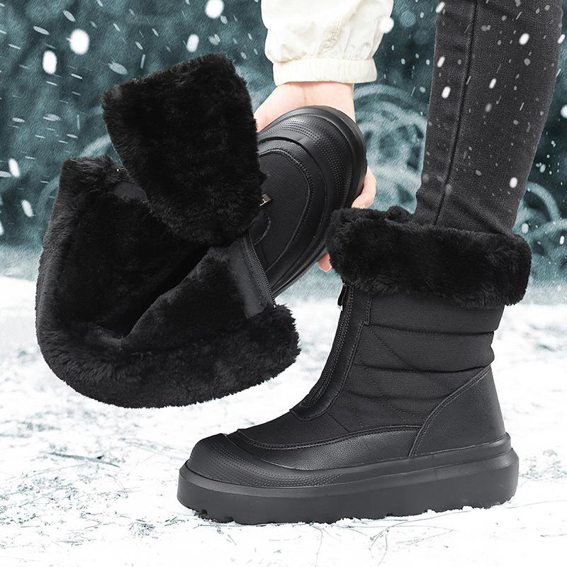 2026 New Style Casual Women's Boots Plus Size Cotton Shoes Fleece-Lined And Thickened Warm Snow Boots