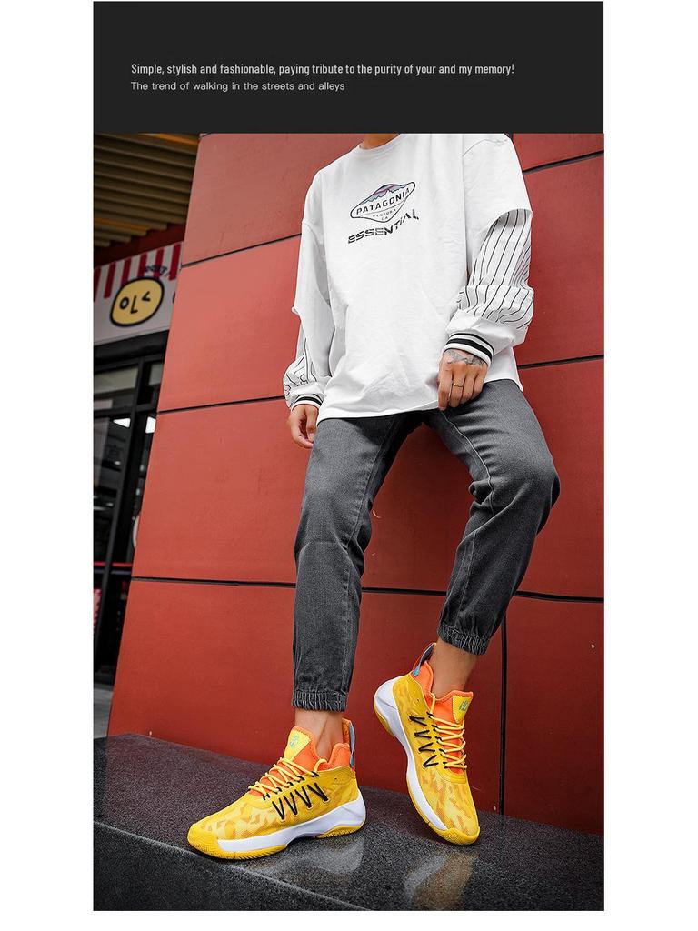 Herren Sommer Mesh Basketball Sneaker - Atmungsaktiv, Weiche Sohle, Rutschfeste Low-Top Laufschuhe