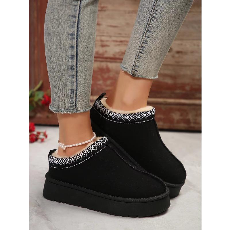 Plus Size Snow Boots for Women 2025 Winter New Fleece Women's Shoes Warm Boots Women