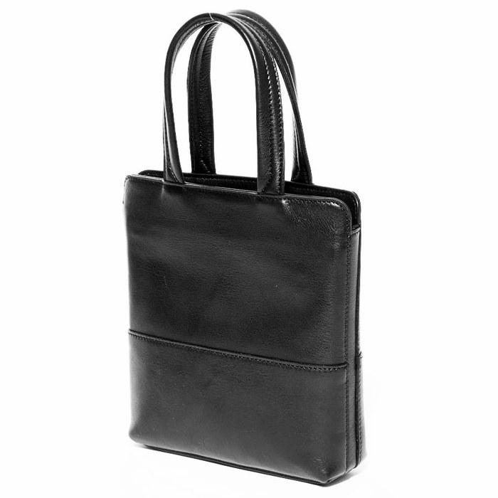 [Aniari] Artisan Leather Tote Bag 36-02002 Black W17xH19.5xD5