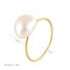 Natural Baroque Pearl Ring Women's Simple High-end Ring Titanium Steel Plated High Color Retention Jewelry