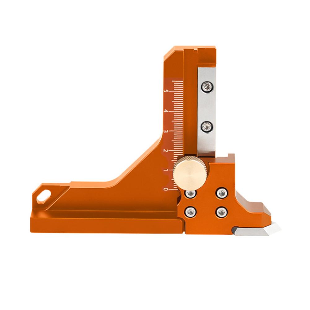 For Woodworking Height Gauge Ruler for Table Saw 0-60mm / 0-2.5in Adjustable Aluminum Depth Gauge for DIY Projects