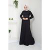 Damenbekleidung Abendkleid Mode Pailletten Cape Hijab Fisch Abendkleid 2711 Schwarz