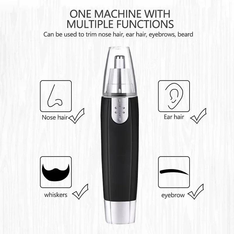 1PC-Medical-Grade Electric Nasal Trimmer - Essential Personal Hygiene Device for Men's Grooming Needs
