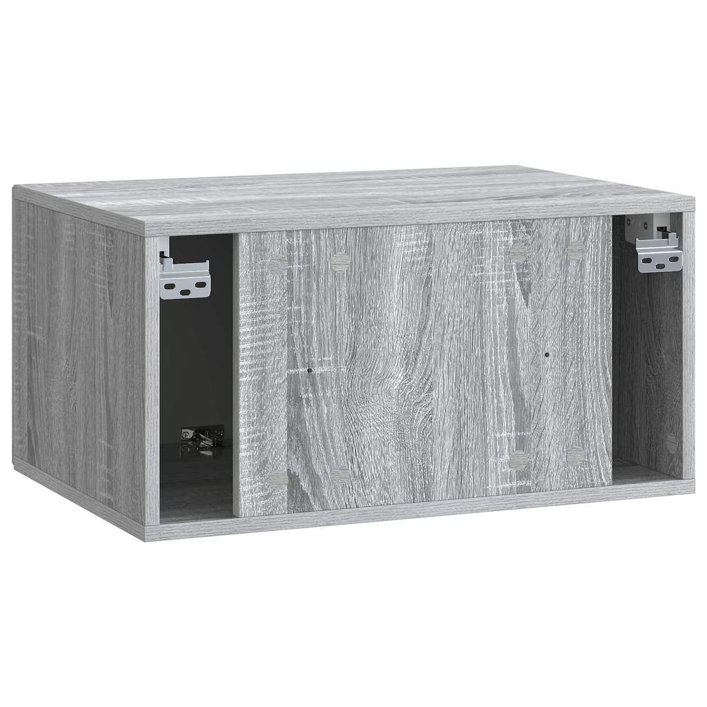 Wall Mounted TV Cabinet Grey Sonoma 59.5 x 41 x 30 cm