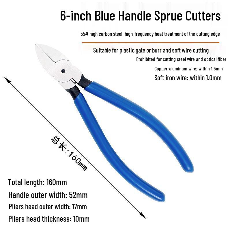 Industrial Pliers Set: 6" Cutting, 5" Diagonal, 8" Electrician's Pliers & Model Scissors