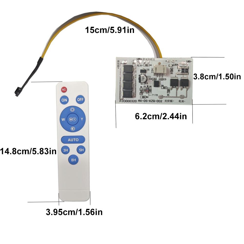 10A 3.2V 3.7V Solar Street Lamp Controller Long-Lighting Street Lamp Control Board Remote Control Portable for Solar Lawn Lights