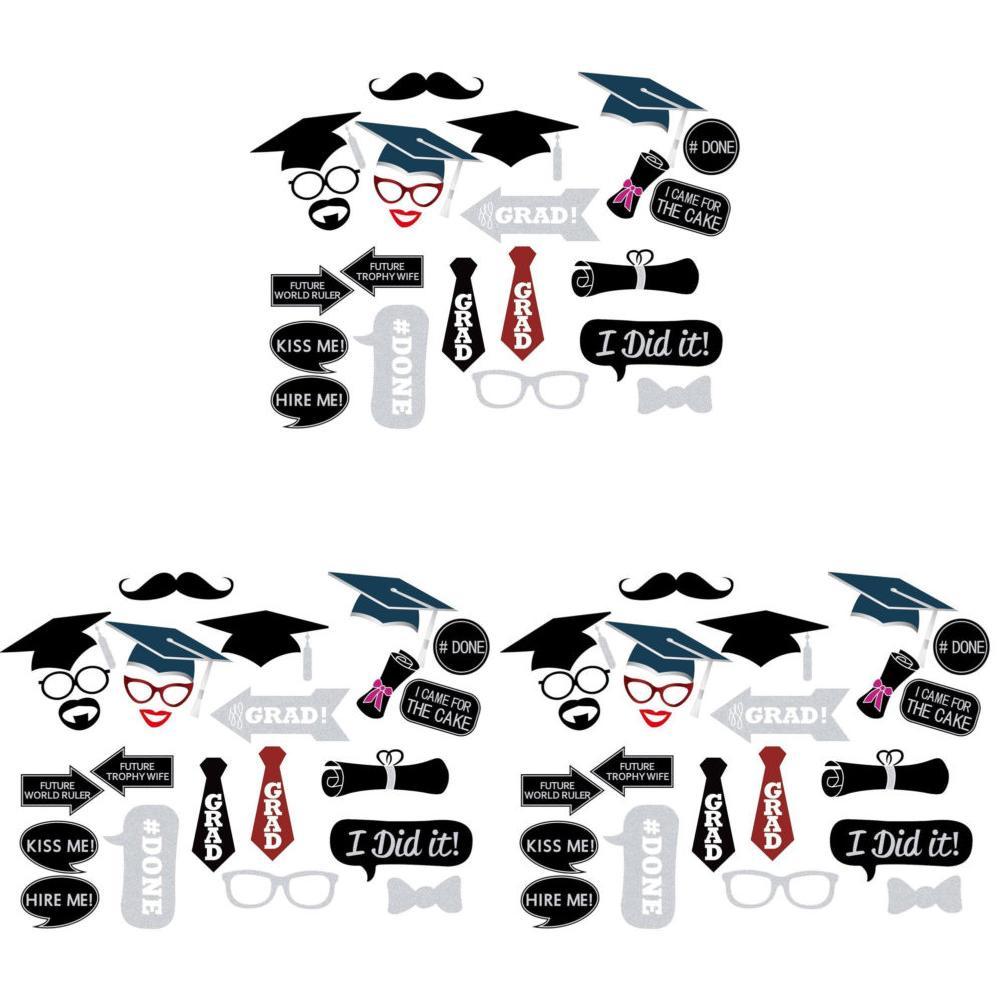 Premium Quality Graduation Photo Booth Props With Timeless Design And Fun Mustache On Stick
