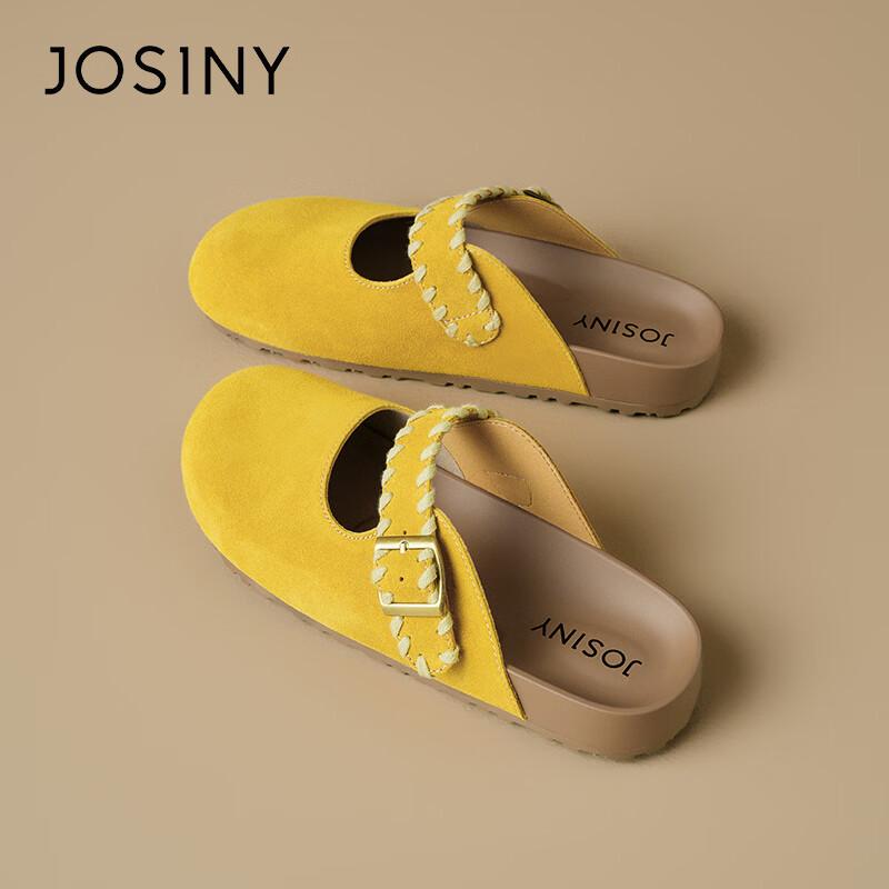 Josiny Women s Casual Buckle Mule Sandals 36