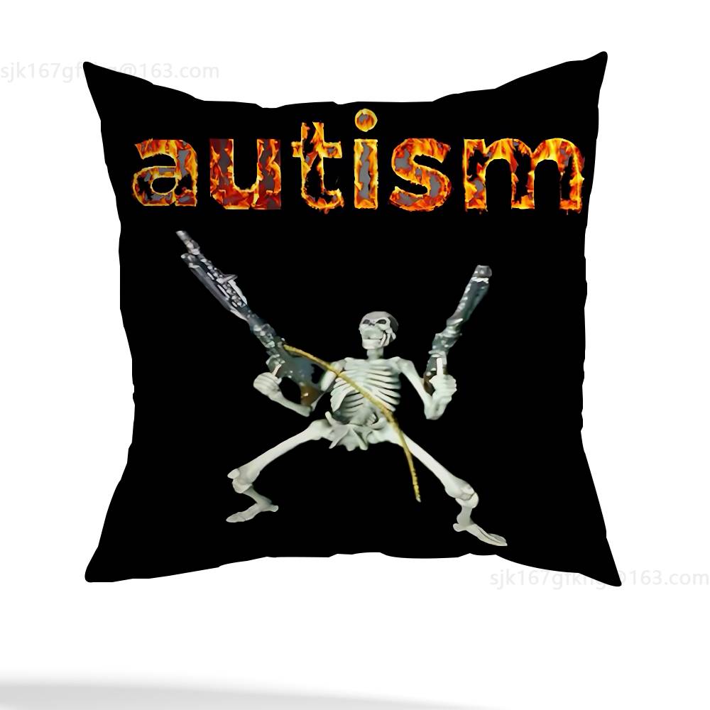 Autism Acceptanc pillowcase casual style decoration, suitable for home decoration (excluding pillow core)