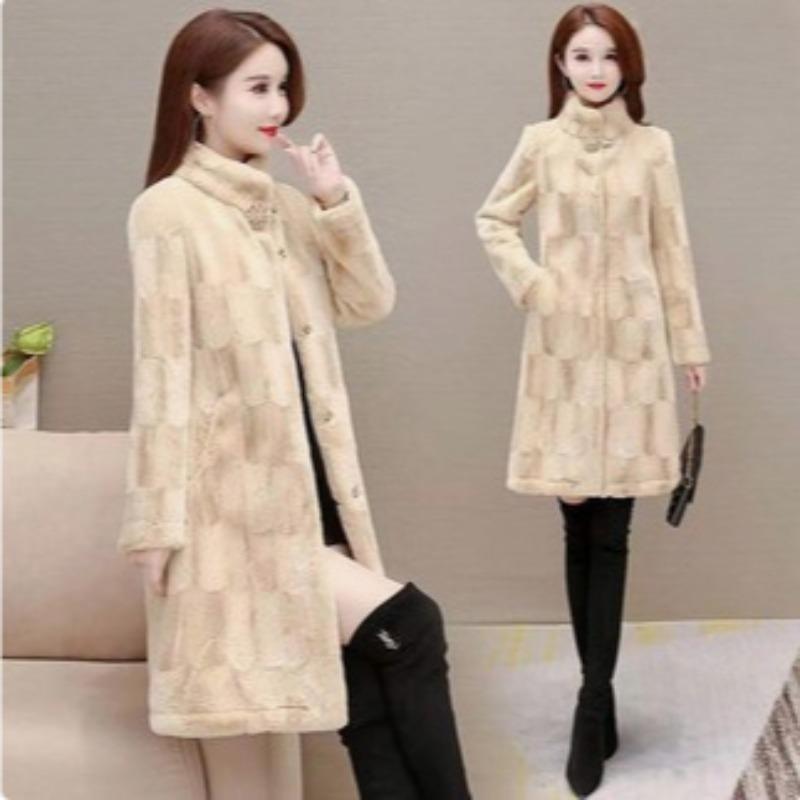 Winter Women's Thickened Warm Faux Fur Long Coat