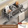 Multi-Functional Sink Sponge Holder Dish Rack - Hanging Kitchen Basket for Dishwashing Sponge and Rag Storage