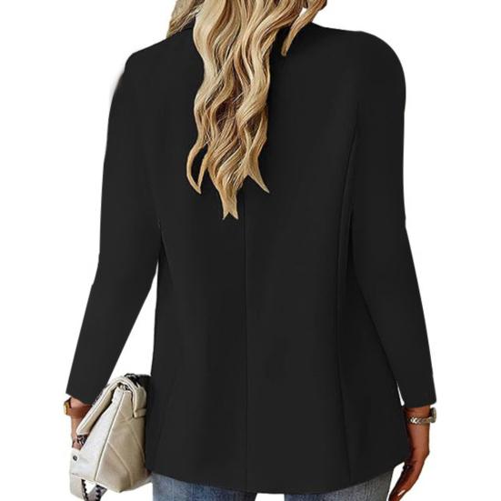 Høsttekstur Dressjakke Revers Langermet Enkelknapp Dressjakke med klafflommer Ensfarget Business Yttertøy