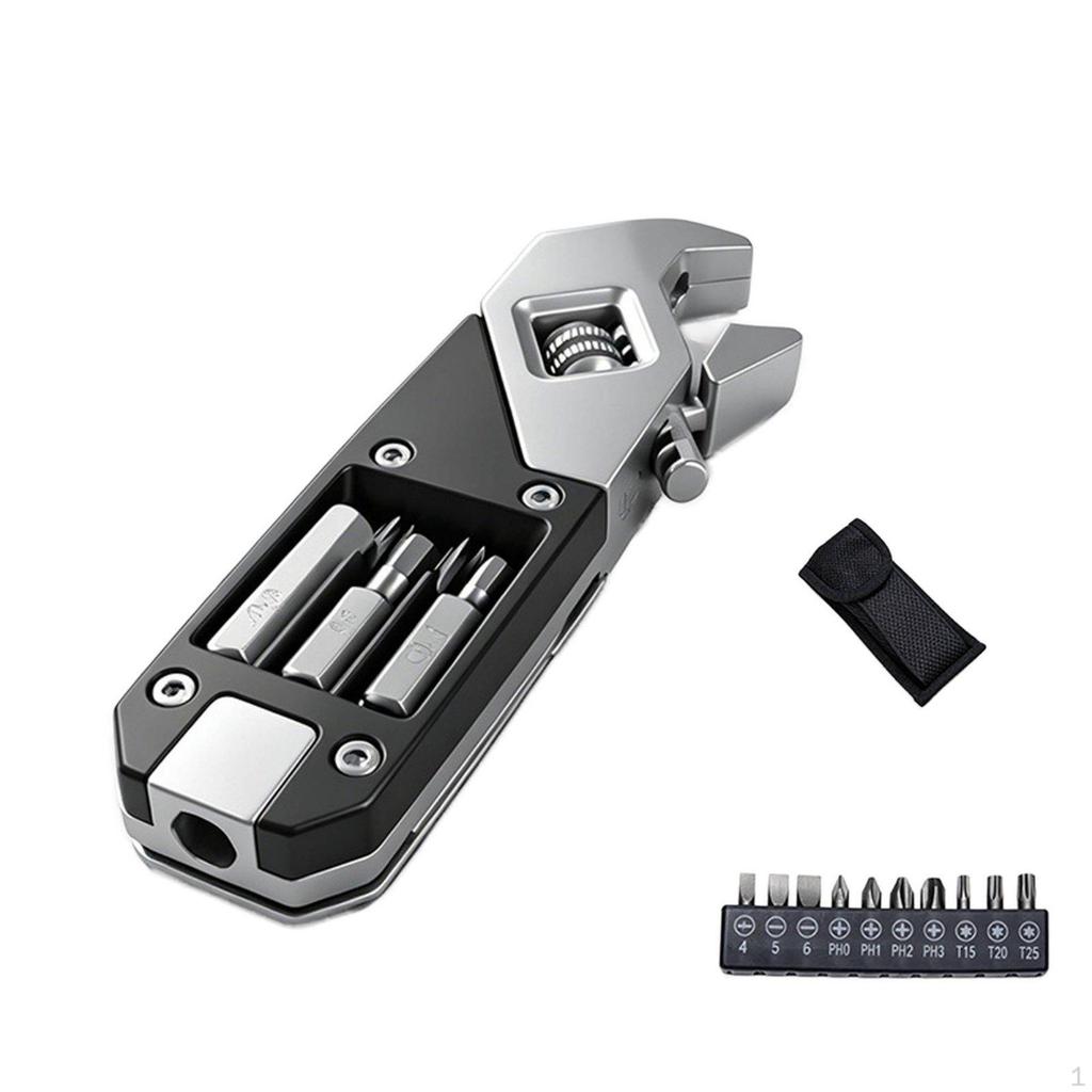 Stainless Steel Wrench Adjustable Spanner Polished Finish Hand Tool for Workshop, Garage