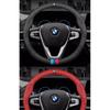 AAAQF1 Car 3D Embossing Ventilate Steering Wheel Cover For BMW M Power M3 M4 M5 E36 E39 E46 E60 E90 F10 F15 F20 F25 F30 G30 X1 X3 X5 X7