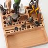 Sturdy Beechwood Tool Holders Multiple Compartment Designs for Home Studios or Professional Workspaces