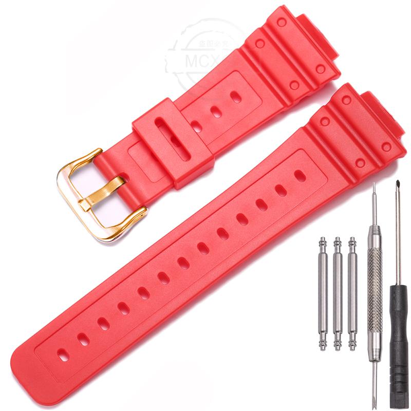 16mm Resin Strap Suitable For Casio DW-5900 DW-6900 5600E GW-M5610 Band Bracelet Pin Buckle Accessories