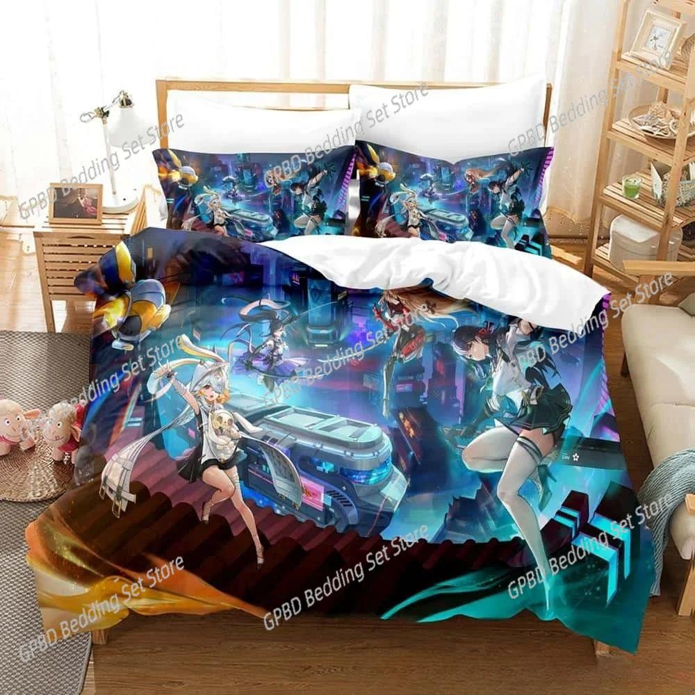 Comforter 3D Printing Game Tower Of Fantasy Anime Bedding Set Bedroom Soft Modern S Comefortable Quilt