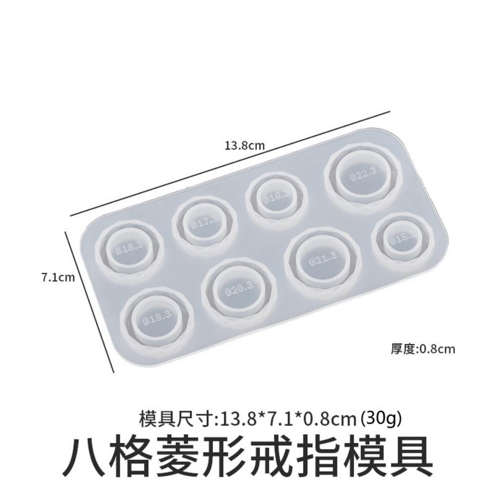 Mixed Size Rings Epoxy Resin Molds UV Silicone Casting Crafts Mould Rings Pendants For DIY Jewelry Making Findings Supplies