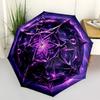 1pc Cosmic Mandala Folding Umbrella, Durable, Suitable for Outdoor Activities or Rain, Suitable for Commuting Yy251027051