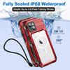 For iPhone 16 15 Plus 14 Pro Max IP68 Waterproof Phone Case Metal Shockproof Magnetic Cover Screen Protector Heavy Duty Shell