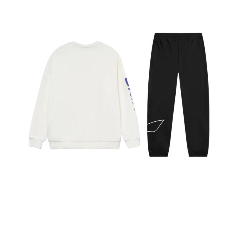 Mikina s potiskem loga Li Ning, volný střih, dlouhý rukáv, pohodlná, všestranná, tepláková souprava, unisex tepláková souprava AKLTD71-1+AWDRF44-3