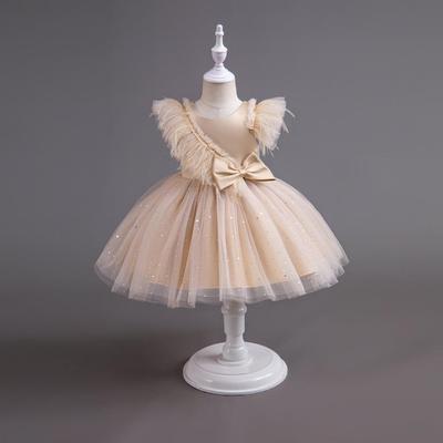 Mädchen Tüll Prinzessin Partykleid für Klavieraufführung