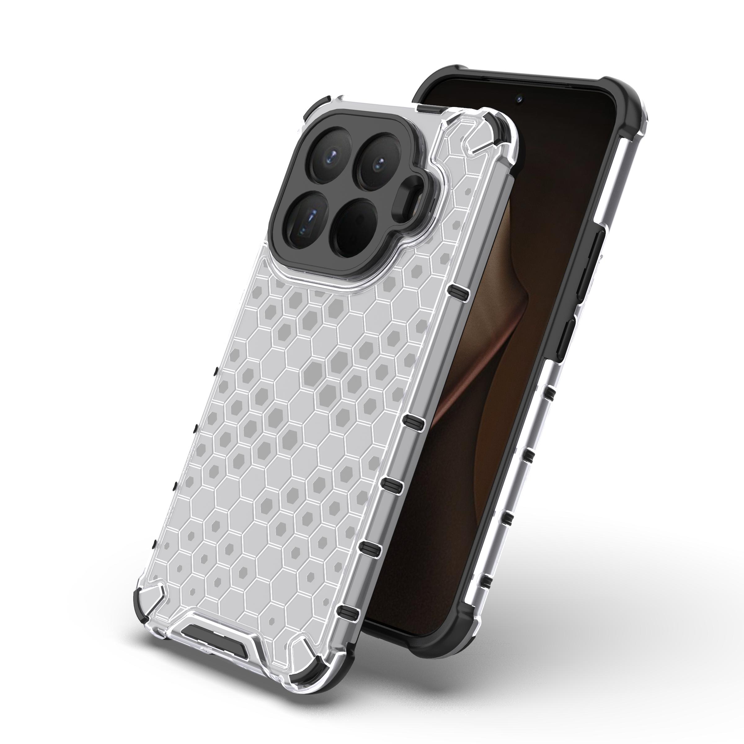 Tuiying002 Honeycomb Hybrid Military Airbag Shockproof Case For Xiaomi 15 15T 14 14T Pro Ultra Translucent Heat Dissipation Hard Back Cover