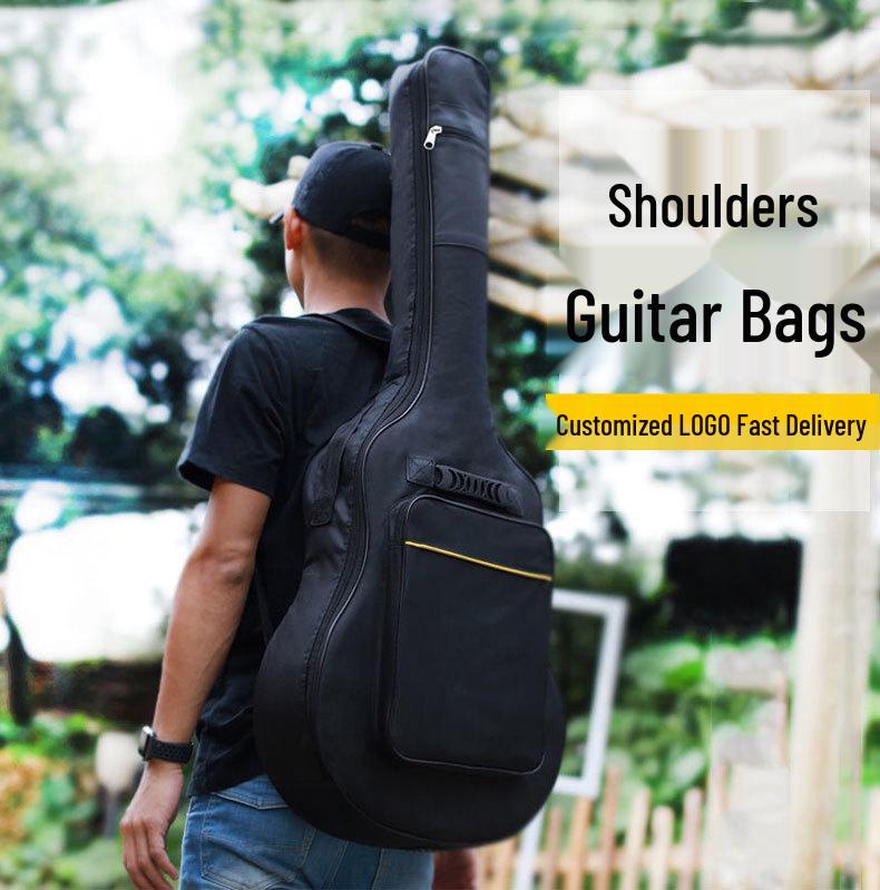 41" Waterproof Padded Guitar Bag - Fits 36/40" Guitars, Double Shoulder Straps, Free Shipping.