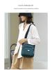 Trendy Nylon Multi-Layer Zipper Crossbody Bag - Simple, Lightweight, and Casual Solid Color Shoulder Bag