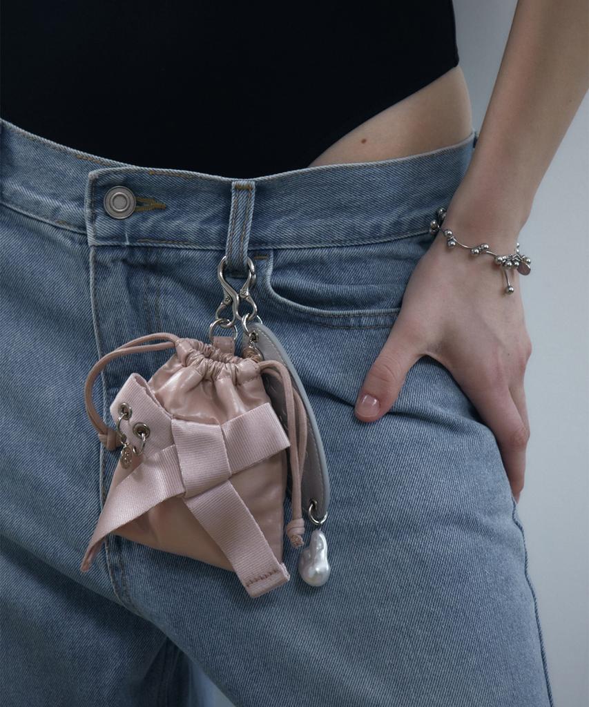 Trimarch Puffy Bow Pouch / Pink