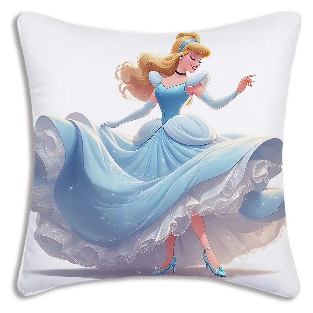Cartoon Kawaii Cinderella Pillow Covers Cartoon Sofa Decorative Home  Printing  Cute Cushion Cover