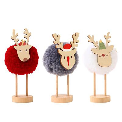 Decoração de Natal enfeites criativos veado velho homem de mesa pelúcia veado decoração de Natal layout de cena de decoração