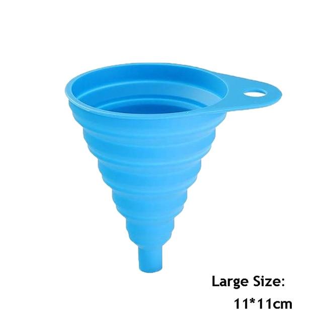 1pcs Mini Foldable Funnel Silicone Funnels Be Hung Household Liquid Dispensing Kitchen Tools