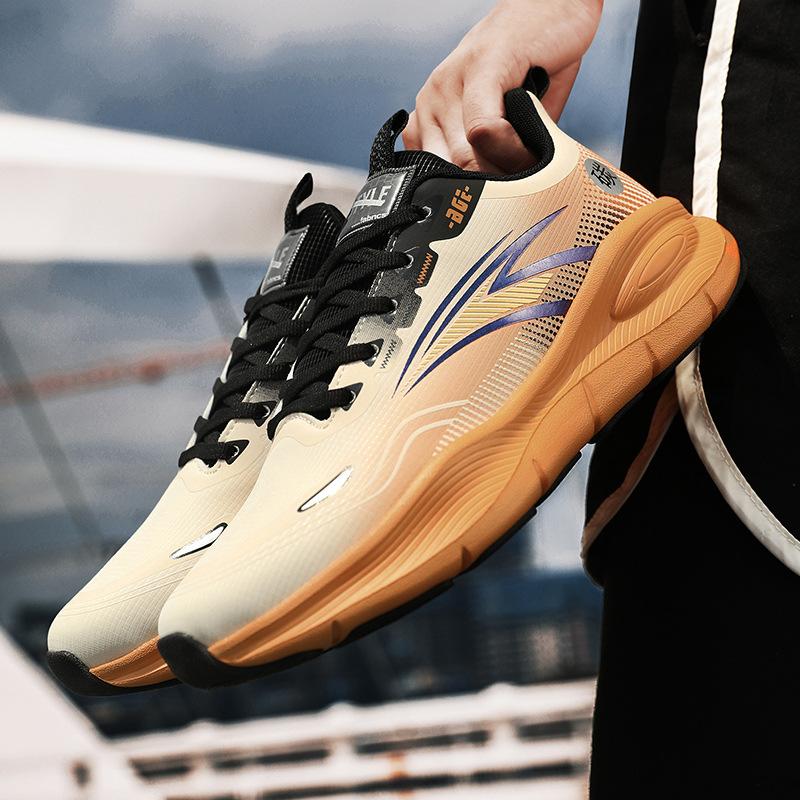 Autumn and Winter Shock Absorption Men's Sports Shoes Warm Cotton Shoes Large Size Velvet Casual Running Shoes Student Casual Men's Shoes